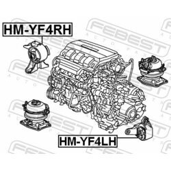 Uloženie motora FEBEST HM-YF4RH - obr. 1