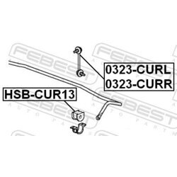 Uloženie priečneho stabilizátora FEBEST HSB-CUR13 - obr. 1