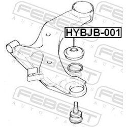 Súprava na opravu, zvislý/vodiaci kĺb FEBEST HYBJB-001 - obr. 1