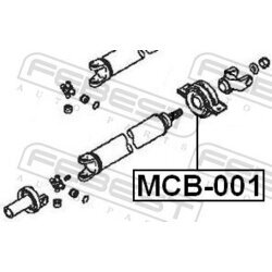 Stredové ložisko kĺbového hriadeľa FEBEST MCB-001 - obr. 1