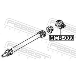 Stredové ložisko kĺbového hriadeľa FEBEST MCB-009 - obr. 1