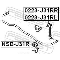 Uloženie priečneho stabilizátora FEBEST NSB-J31R - obr. 1