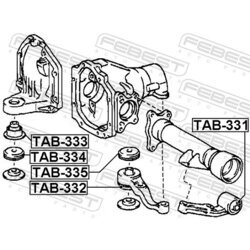 Uloženie, diferenciál FEBEST TAB-335 - obr. 1