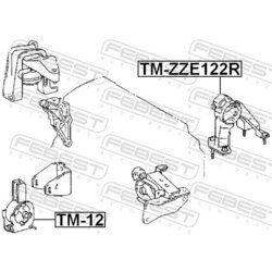 Uloženie motora FEBEST TM-ZZE122R - obr. 1