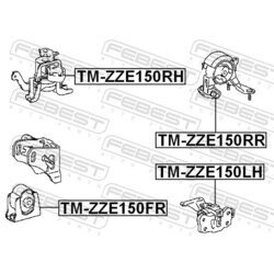 Uloženie motora FEBEST TM-ZZE150FR - obr. 1