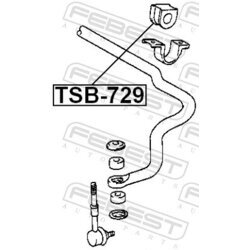 Uloženie priečneho stabilizátora FEBEST TSB-729 - obr. 1