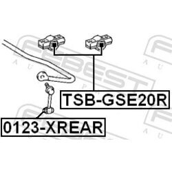 Uloženie priečneho stabilizátora FEBEST TSB-GSE20R - obr. 1