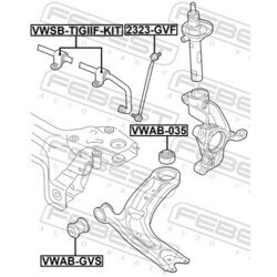 Uloženie priečneho stabilizátora FEBEST VWSB-TIGIIF-KIT - obr. 1