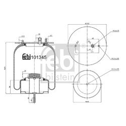 Mech pneumatického pruženia FEBI BILSTEIN 101345