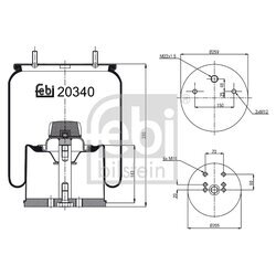 Mech pneumatického pruženia FEBI BILSTEIN 20340