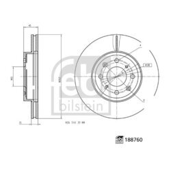 Brzdový kotúč FEBI BILSTEIN 188760