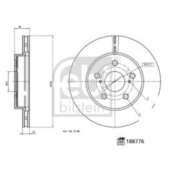 Brzdový kotúč FEBI BILSTEIN 188776