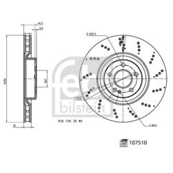 Brzdový kotúč FEBI BILSTEIN 107510