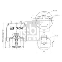 Mech pneumatického pruženia FEBI BILSTEIN 108691