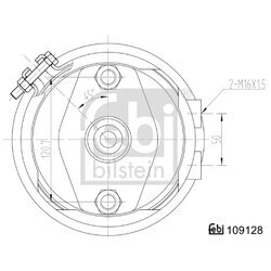 Membránový brzdový valec FEBI BILSTEIN 109128 - obr. 1