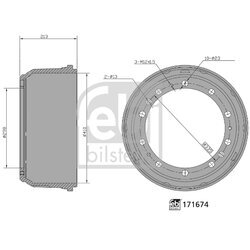 Brzdový bubon FEBI BILSTEIN 171674