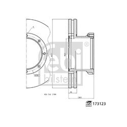 Brzdový kotúč FEBI BILSTEIN 173123