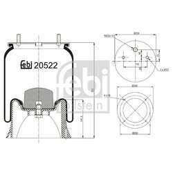 Mech pneumatického pruženia FEBI BILSTEIN 20522