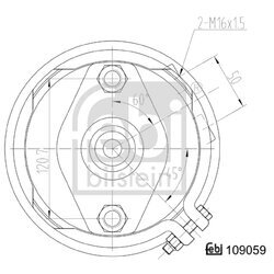 Membránový brzdový valec FEBI BILSTEIN 109059 - obr. 1