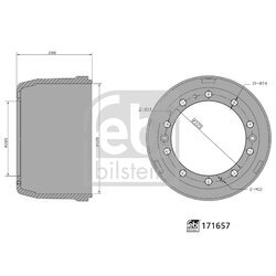 Brzdový bubon FEBI BILSTEIN 171657