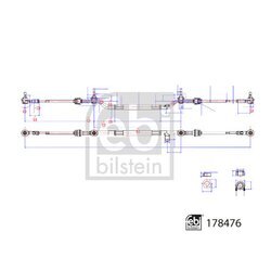 Tiahlo riadenia FEBI BILSTEIN 178476 - obr. 1