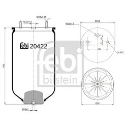 Mech pneumatického pruženia FEBI BILSTEIN 20422