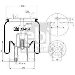 Mech pneumatického pruženia FEBI BILSTEIN 39434