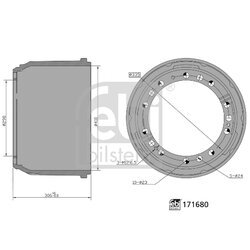 Brzdový bubon FEBI BILSTEIN 171680