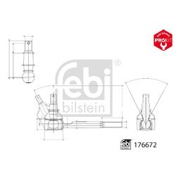 Hlava/čap spojovacej tyče riadenia FEBI BILSTEIN 176672 - obr. 2