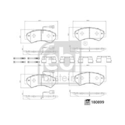 Sada brzdových platničiek kotúčovej brzdy FEBI BILSTEIN 180899