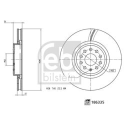 Brzdový kotúč FEBI BILSTEIN 186335