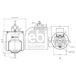 Mech pneumatického pruženia FEBI BILSTEIN 38509