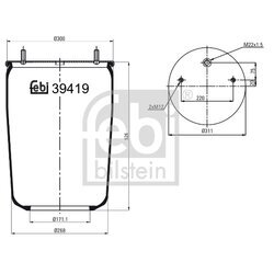 Mech pneumatického pruženia FEBI BILSTEIN 39419