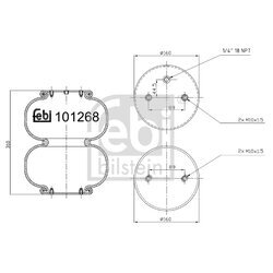 Mech pneumatického pruženia FEBI BILSTEIN 101268