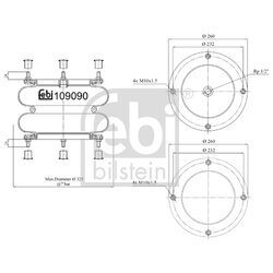 Mech pneumatického pruženia FEBI BILSTEIN 109090