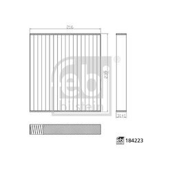 Filter vnútorného priestoru FEBI BILSTEIN 184223 - obr. 1