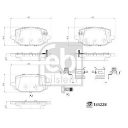 Sada brzdových platničiek kotúčovej brzdy FEBI BILSTEIN 184228