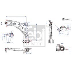 Rameno zavesenia kolies FEBI BILSTEIN 186316