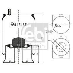 Mech pneumatického pruženia FEBI BILSTEIN 45487