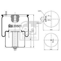 Mech pneumatického pruženia FEBI BILSTEIN 20501