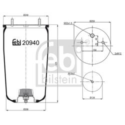 Mech pneumatického pruženia FEBI BILSTEIN 20940