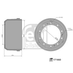 Brzdový bubon FEBI BILSTEIN 171660