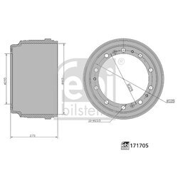 Brzdový bubon FEBI BILSTEIN 171705