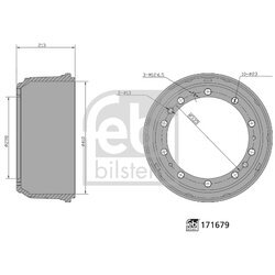Brzdový bubon FEBI BILSTEIN 171679