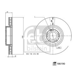 Brzdový kotúč FEBI BILSTEIN 186190