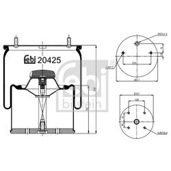 Mech pneumatického pruženia FEBI BILSTEIN 20425