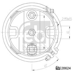 Brzdový valec s pružinovým posilňovačom FEBI BILSTEIN 28624 - obr. 1