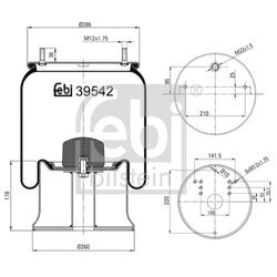 Mech pneumatického pruženia FEBI BILSTEIN 39542