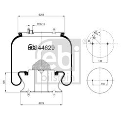 Mech pneumatického pruženia FEBI BILSTEIN 44629