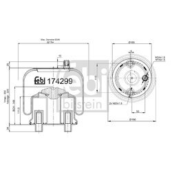 Mech pneumatického pruženia FEBI BILSTEIN 174299